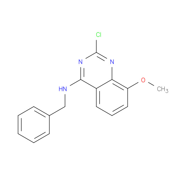 N-benzyl-2-chloro-8-methoxyquinazolin-4-amine 化学構造式