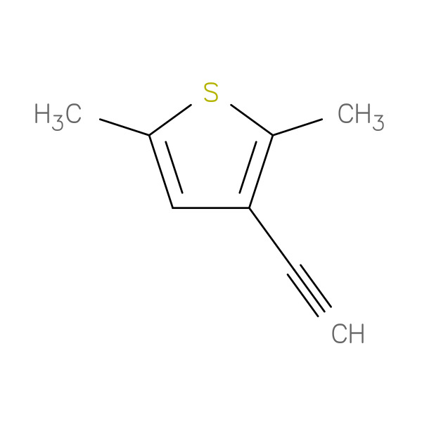 Thiophene, 3-ethynyl-2,5-dimethyl- (9CI) 化学構造式