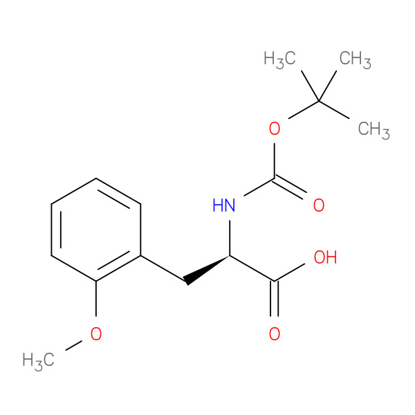 Boc-2-Methoxy-D-Phenylalanine 化学構造式