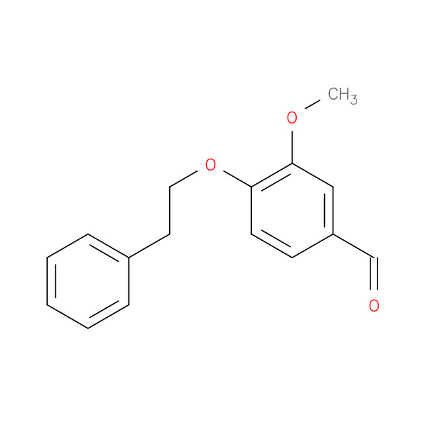 3-Methoxy-4-(2-phenylethoxy)benzaldehyde 化学構造式