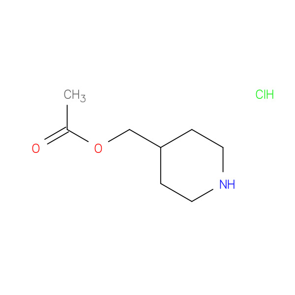 4-Piperidinylmethyl acetate hydrochloride 化学構造式