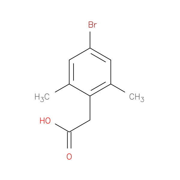 2-(4-Bromo-2,6-dimethylphenyl)acetic acid 化学構造式