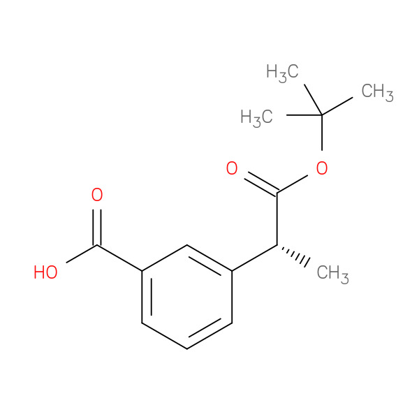 (R)-3-(1-tert-Butoxycarbonylamino-ethyl)-benzoic acid 化学構造式