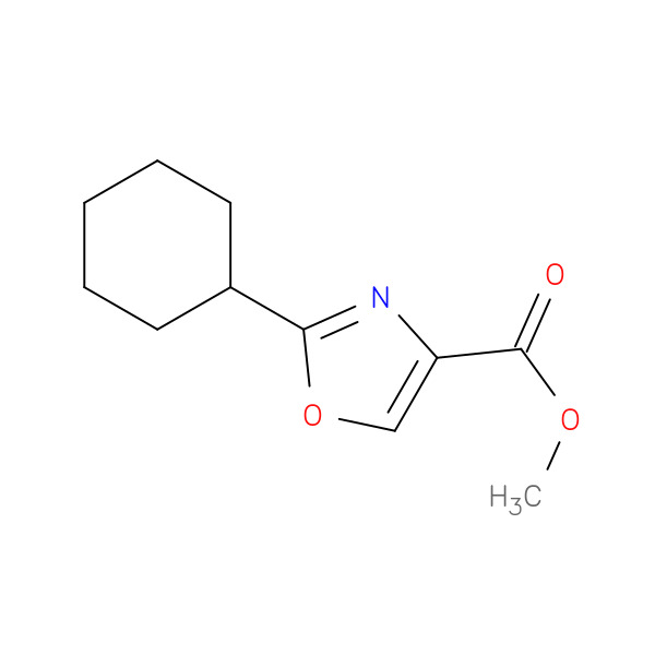2-Cyclohexyl-oxazole-4-carboxylic acid methyl ester 化学構造式