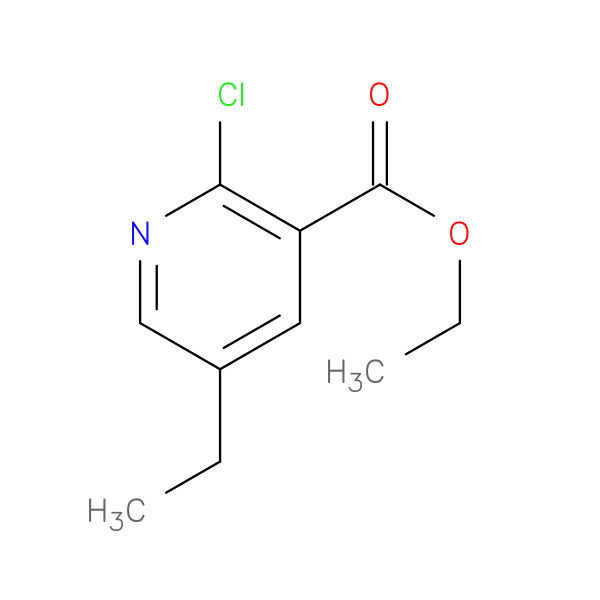 2-CHLORO-5-ETHYLPYRIDINE-3-CARBOXYLIC ACID ETHYL ESTER 化学構造式
