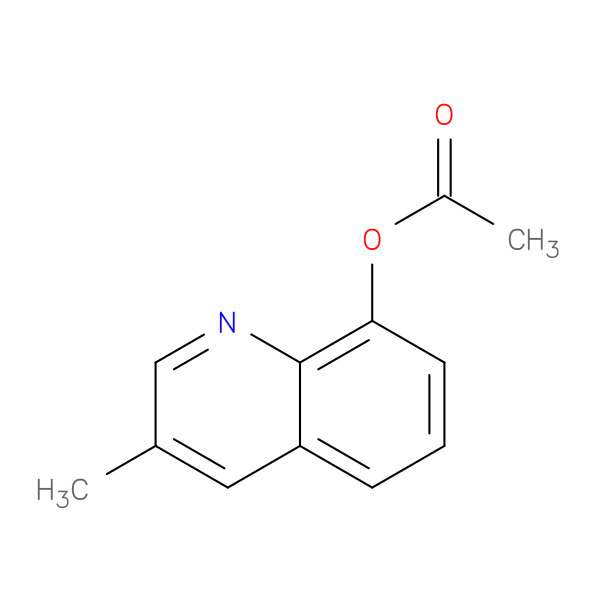 8-Acetoxy-3-methylquinoline 化学構造式