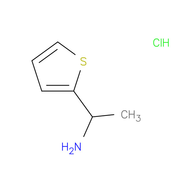 1-(THIOPHEN-2-YL)ETHAN-1-AMINE HYDROCHLORIDE 化学構造式