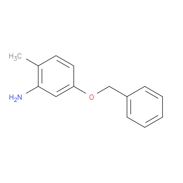 2-Methyl-5-benzyloxyanilin 化学構造式