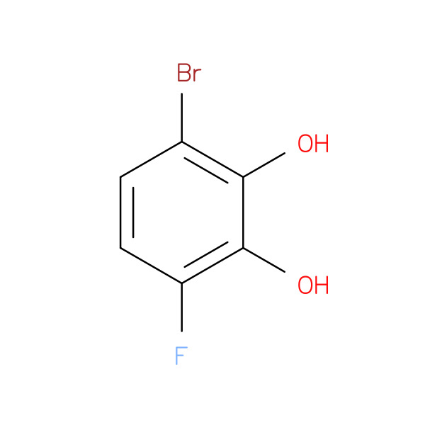 1,2-Benzenediol, 3-bromo-6-fluoro- (9CI) 化学構造式