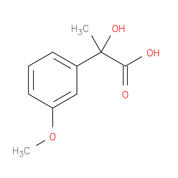2-HYDROXY-2-(3-METHOXYPHENYL)PROPANOIC ACID 化学構造式