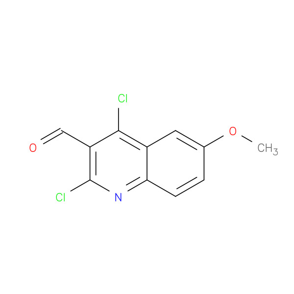 2,4-DICHLORO-6-METHOXY-3-QUINOLINECARBOXALDEHYDE 化学構造式