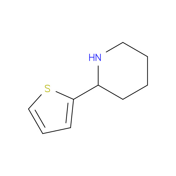 2-(2-THIENYL)PIPERIDINE 化学構造式