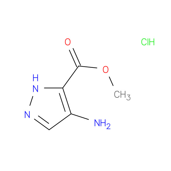 Methyl 4-amino-1H-pyrazole-5-carboxylate hydrochloride 化学構造式