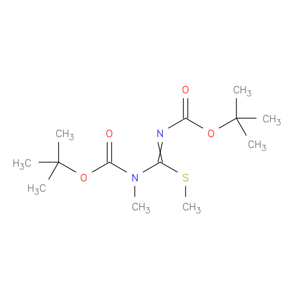 N,N'-Bis(tert-butoxycarbonyl)-N,S-dimethylisothiourea 化学構造式
