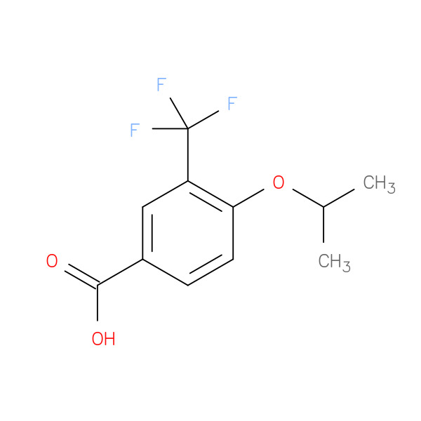 4-ISOPROPOXY-3-(TRIFLUOROMETHYL)BENZOIC ACID 化学構造式