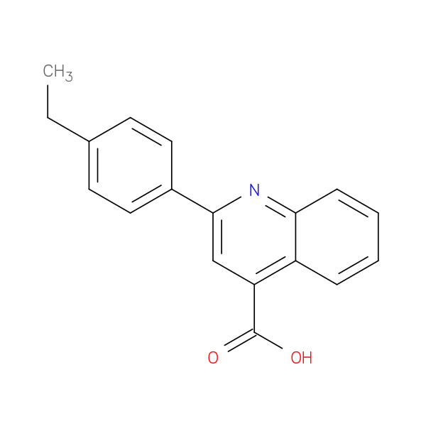 2-(4-Ethyl-phenyl)-quinoline-4-carboxylic acid 化学構造式