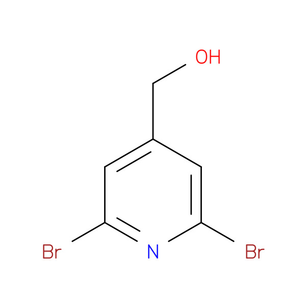 (2,6-Dibromopyridin-4-yl)methanol 化学構造式