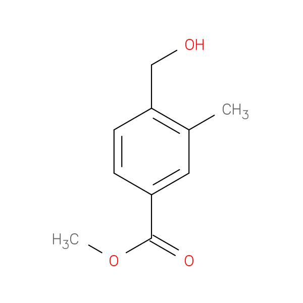 Methyl 4-(hydroxymethyl)-3-methylbenzoate 化学構造式