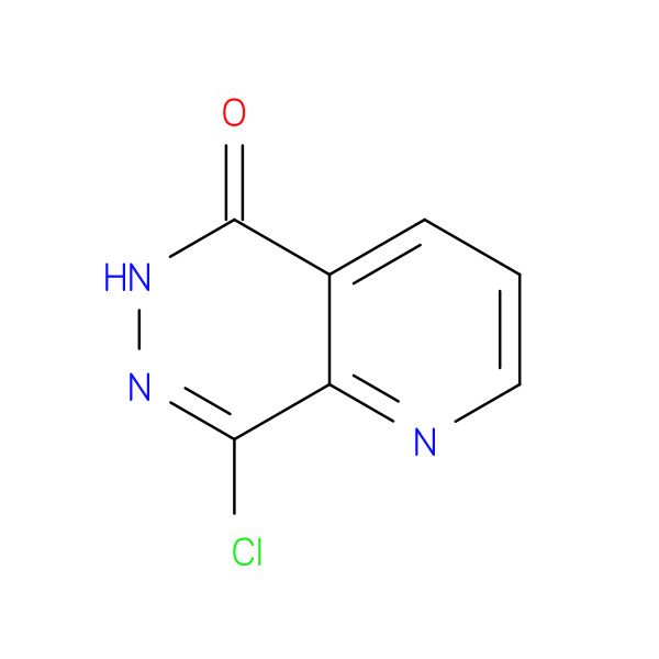 8-chloro-6H-pyrido[2,3-d]pyridazin-5-one 化学構造式