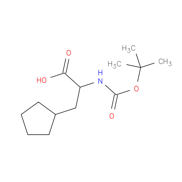 Boc-beta-cyclopentyl-dl-alanine 化学構造式