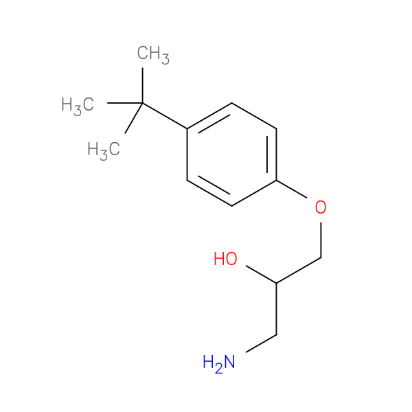 1-Amino-3-(4-tert-butyl-phenoxy)-propan-2-ol 化学構造式