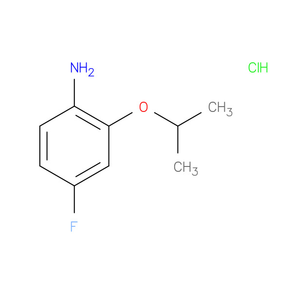 4-Fluoro-2-isopropoxyaniline hydrochloride 化学構造式