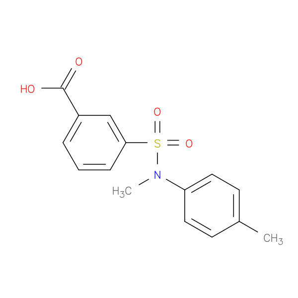 3-(METHYL-P-TOLYL-SULFAMOYL)-BENZOIC ACID 化学構造式