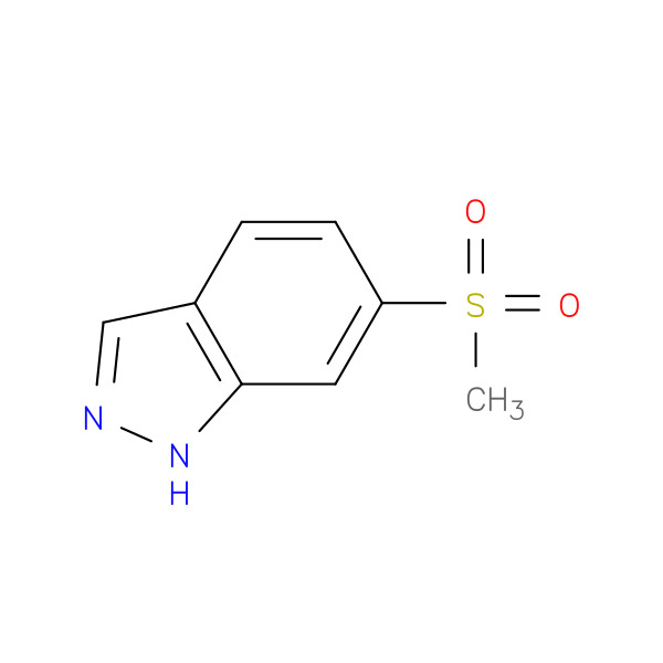 1H-Indazole,6-(Methylsulfonyl)- 化学構造式