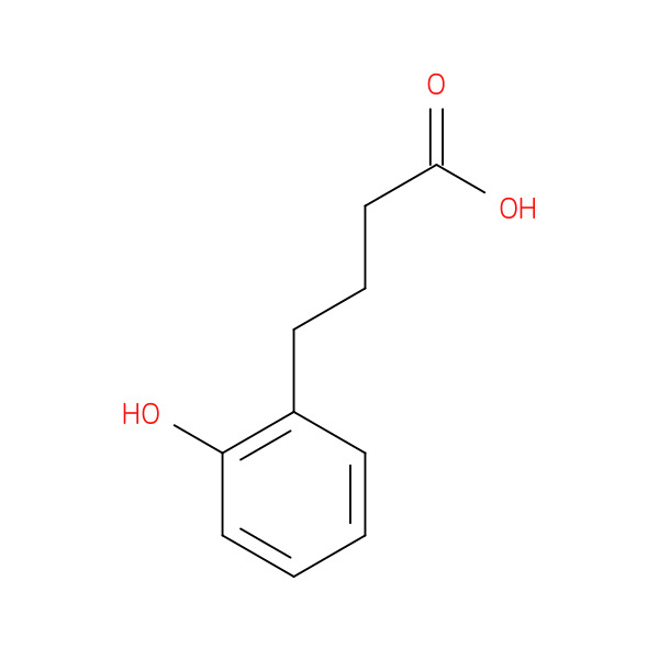 4-(2-HYDROXYPHENYL)BUTANOIC ACID 化学構造式