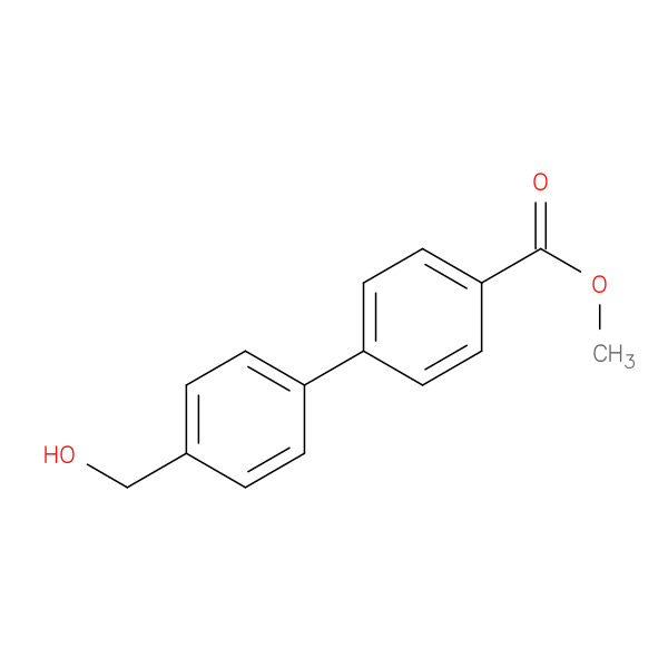 Methyl 4-(4-hydroxymethylphenyl)benzoate 化学構造式