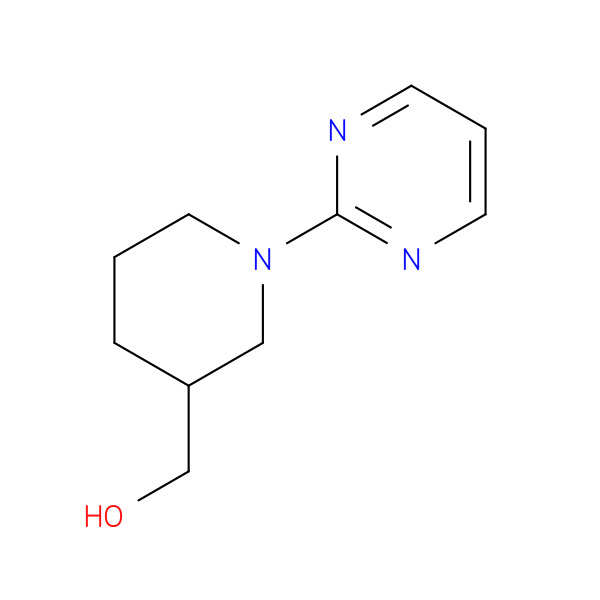 (1-Pyrimidin-2-yl-3-piperidyl)methanol 化学構造式