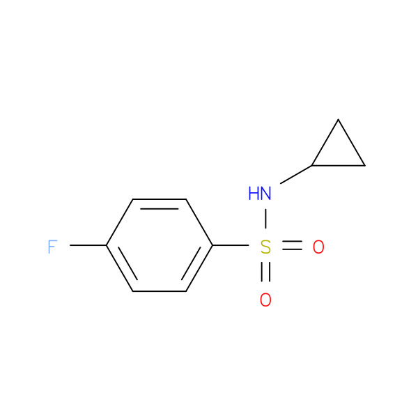 N-Cyclopropyl-4-fluorobenzenesulfonamide 化学構造式