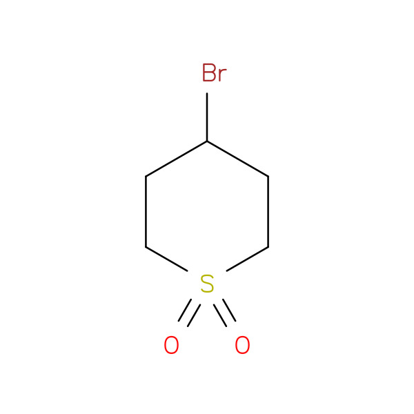 4-Bromotetrahydro-2H-thiopyran 1,1-dioxide 化学構造式