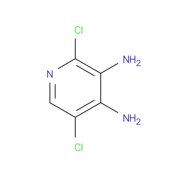 2,5-dichloropyridine-3,4-diamine 化学構造式