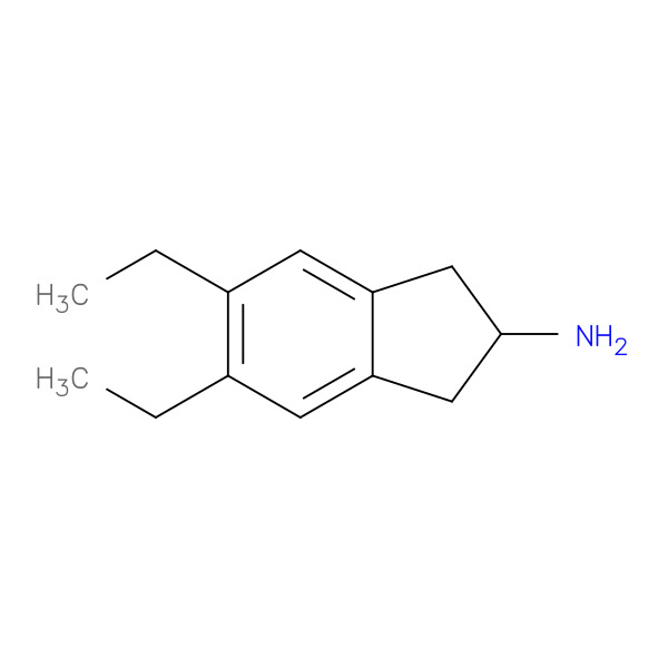 2-Amino-(5,6-diethyl)-indane 化学構造式