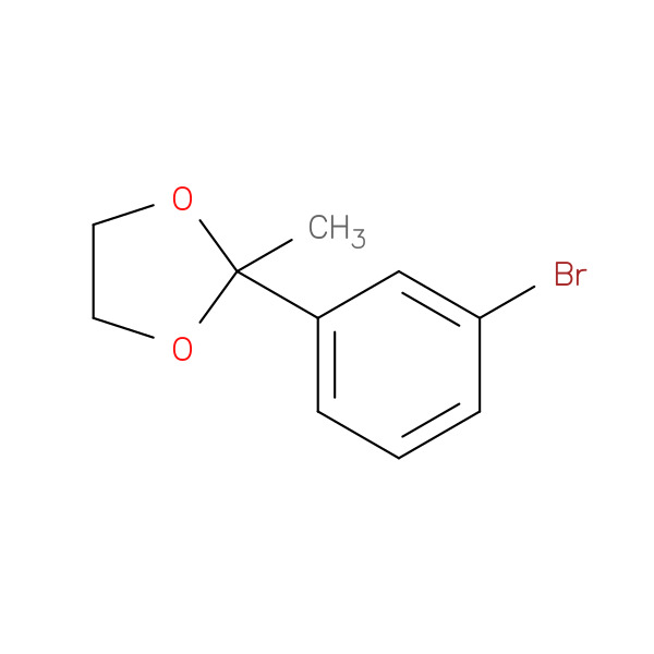 2-(3-bromophenyl)-2-methyl-1,3-dioxolane 化学構造式
