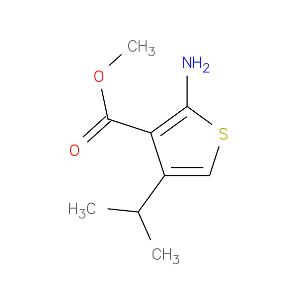 3-Thiophenecarboxylicacid,2-amino-4-(1-methylethyl)-,methylester(9CI) 化学構造式