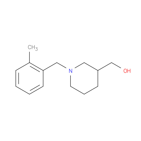 [1-(2-Methyl-benzyl)-piperidin-3-yl]-methanol 化学構造式