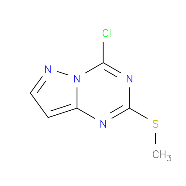 4-CHLORO-2-METHYLTHIOPYRAZOLO[1,5-A]1,3,5-TRIAZINE 化学構造式