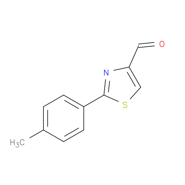 2-P-TOLYL-THIAZOLE-4-CARBALDEHYDE 化学構造式