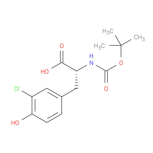 N-BOC-3-CHLORO-D-TYROSINE 化学構造式