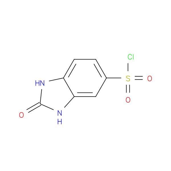 2-Oxo-2,3-dihydro-1H-benzoimidazole-5-sulfonyl chloride 化学構造式