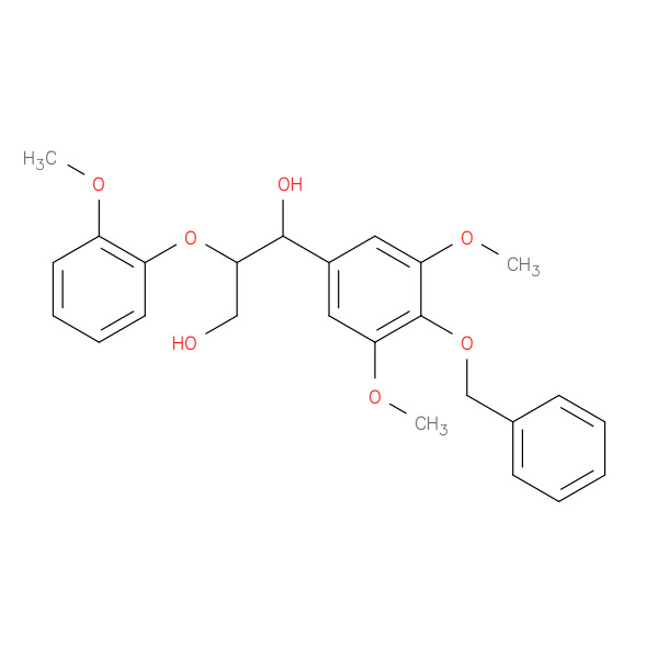 1-(4-(Benzyloxy)-3,5-dimethoxyphenyl)-2-(2-methoxyphenoxy)propane-1,3-diol 化学構造式