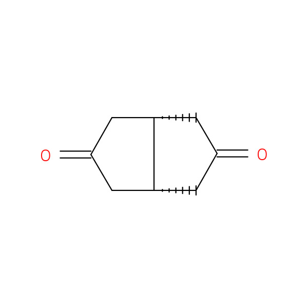Cis-bicyclo[3.3.0]octane-3,7-dione 化学構造式