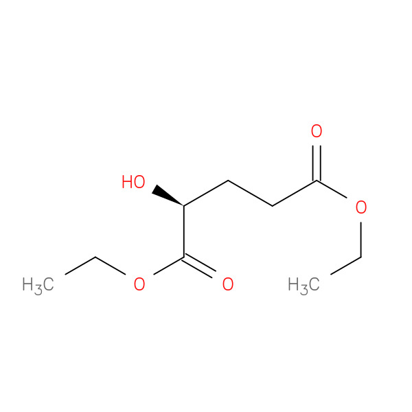 (S)-2-Hydroxypentanedioic acid diethyl ester 化学構造式