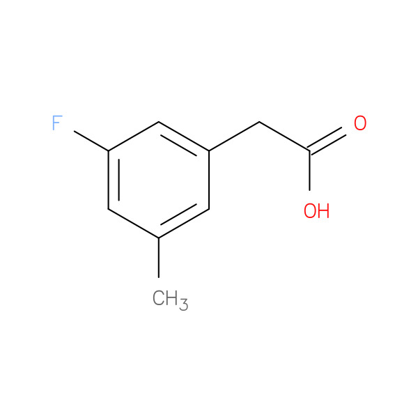 3-Fluoro-5-methylphenylacetic acid 化学構造式
