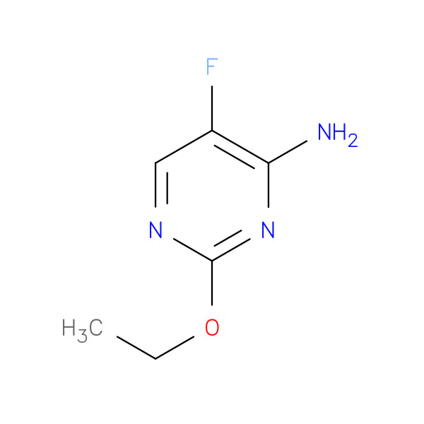 2-Ethoxy-5-fluoropyrimidin-4-amine 化学構造式