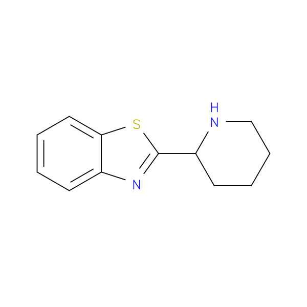 Benzothiazole, 2-(2-piperidinyl)- (9CI) 化学構造式