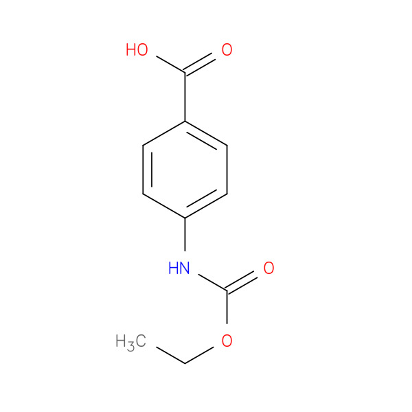 4-[(Ethoxycarbonyl)amino]benzoic acid 化学構造式