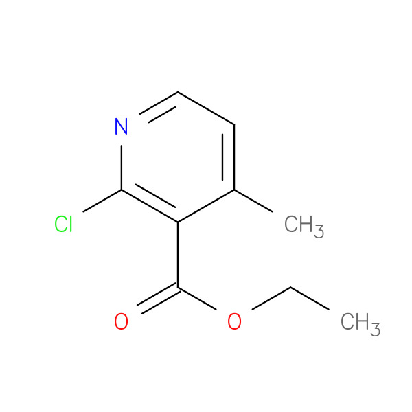 2-Chloro-4-methyl-nicotinic acid ethyl ester 化学構造式